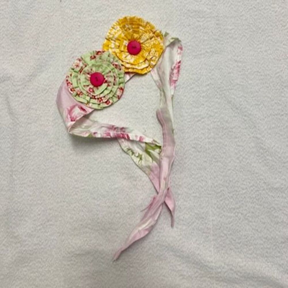 Giggle Moon Honeycomb & Blossoms head wrap. Toddler size.